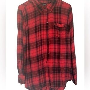 Lucky brand long flannel buttoned down in size large